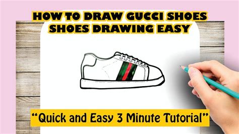 gucci shoes drawing guide